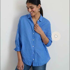 Alex Mill Jo Linen Shirt - French Blue